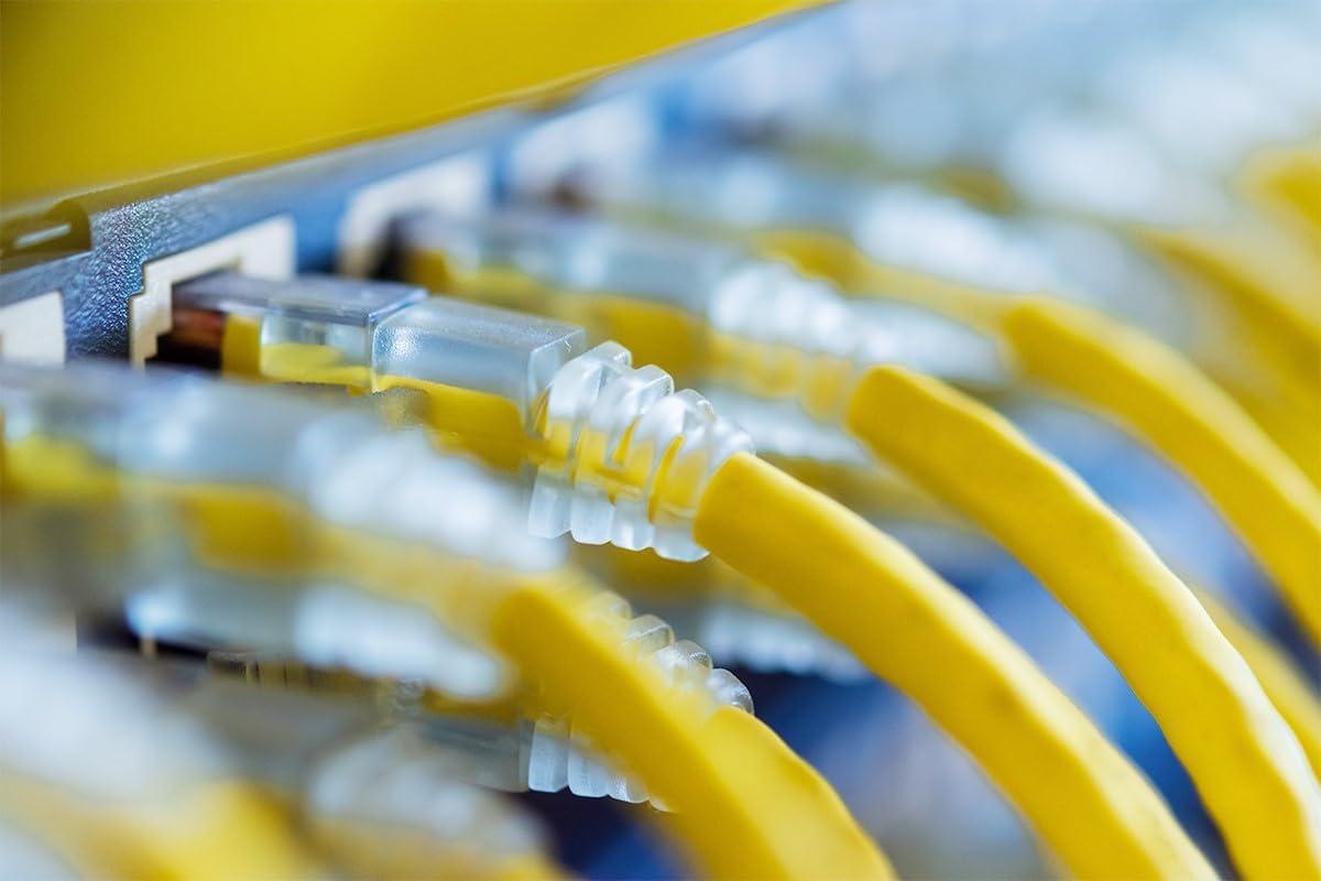 image:imageMonoprice Cat6 5ft Blue Component Level Patch Cable UTP 28AWG 550MHz Pure Bare Copper Snagless RJ45 SlimRun Series Ethernet CableYellow