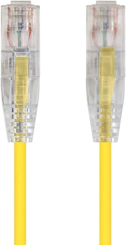 image:imageMonoprice Cat6 5ft Blue Component Level Patch Cable UTP 28AWG 550MHz Pure Bare Copper Snagless RJ45 SlimRun Series Ethernet CableYellow