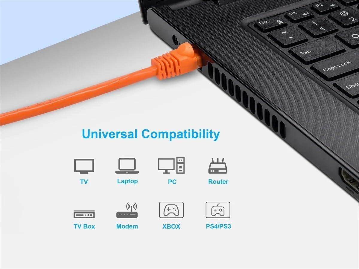 image:imageMonoprice Cat6 7ft Red Crossover Patch Cable UTP 24AWG 550MHz Pure Bare Copper Snagless RJ45 Fullboot Series Ethernet Cable