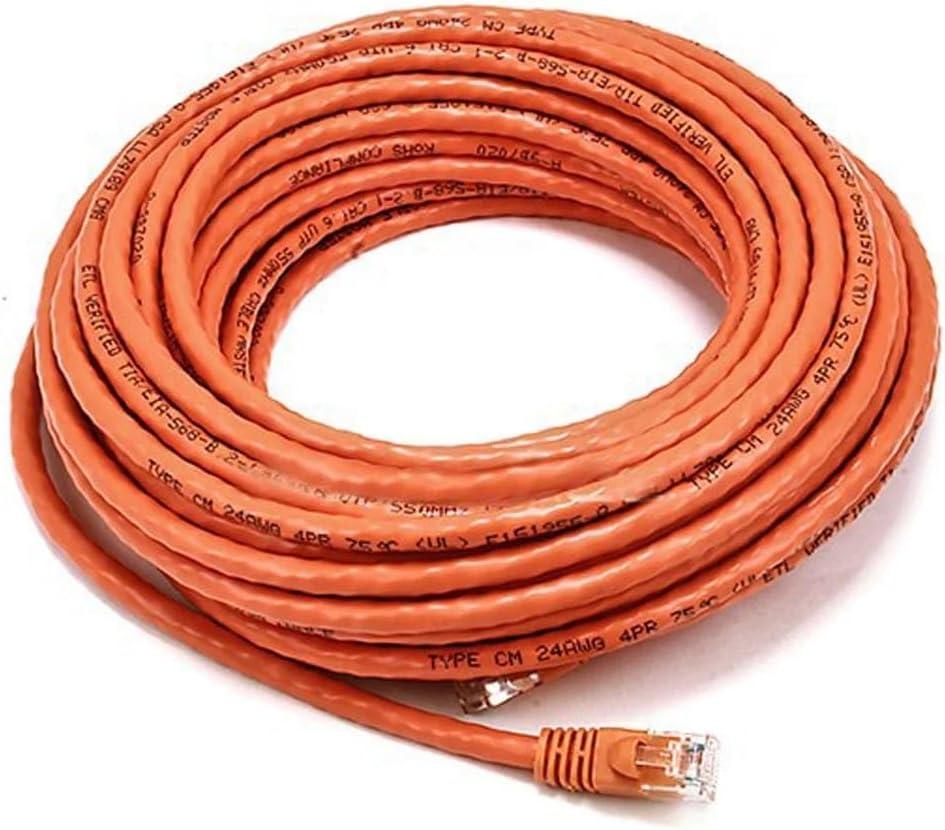 image:imageMonoprice Cat6 7ft Red Crossover Patch Cable UTP 24AWG 550MHz Pure Bare Copper Snagless RJ45 Fullboot Series Ethernet Cable