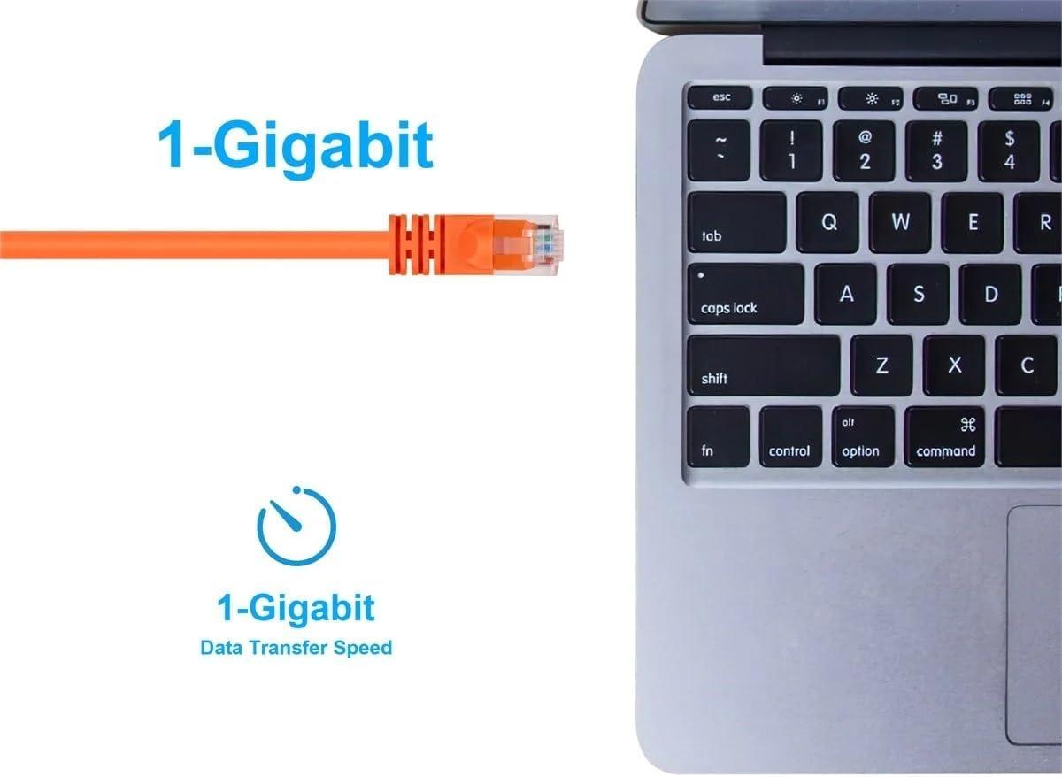image:imageMonoprice Cat6 7ft Red Crossover Patch Cable UTP 24AWG 550MHz Pure Bare Copper Snagless RJ45 Fullboot Series Ethernet Cable