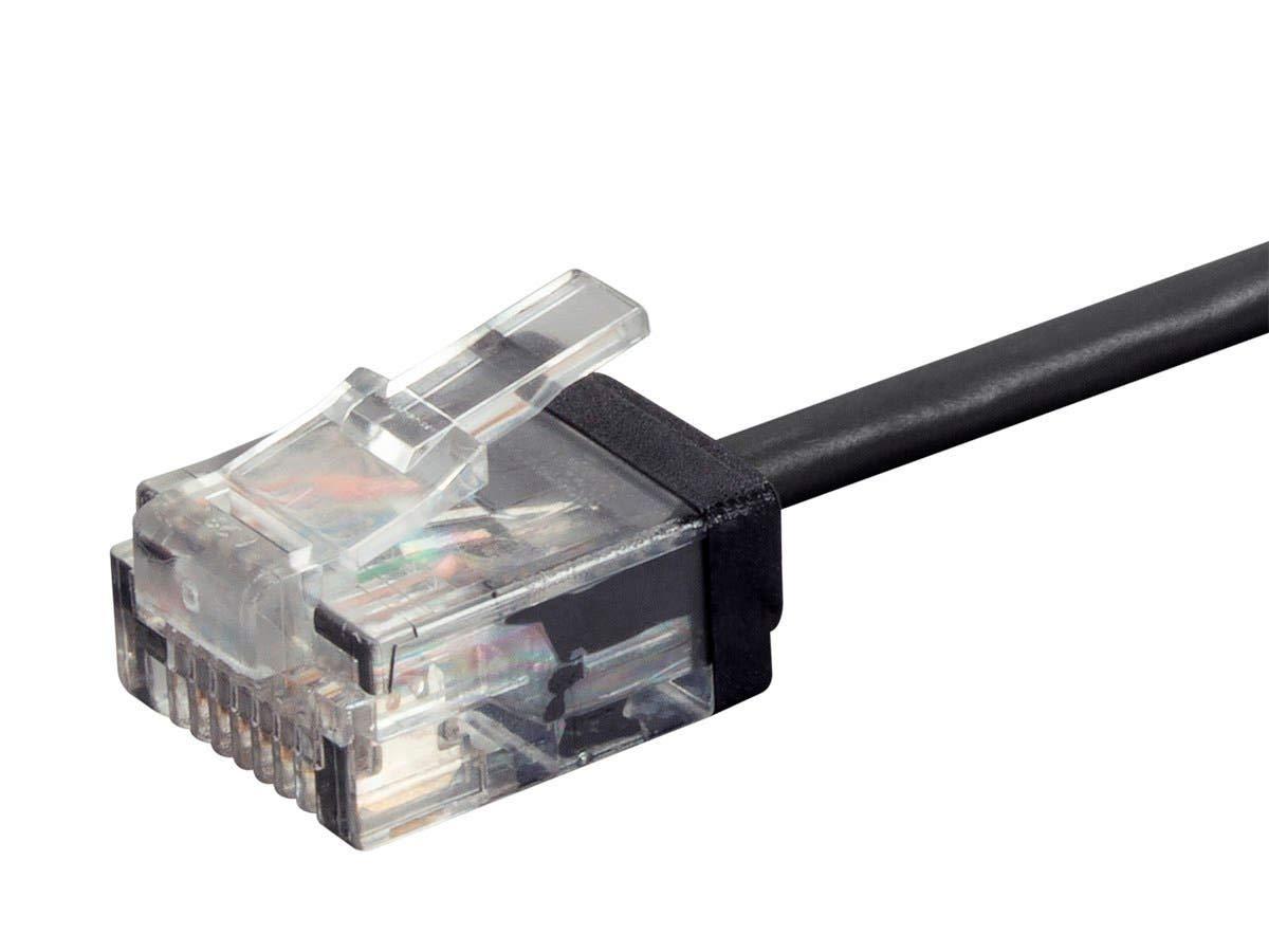 image:imageMonoprice Cat6 Ethernet Patch Cable Snagless 550MHz UTP 32AWG 2 Feet Blue Micro SlimRun SeriesBlack