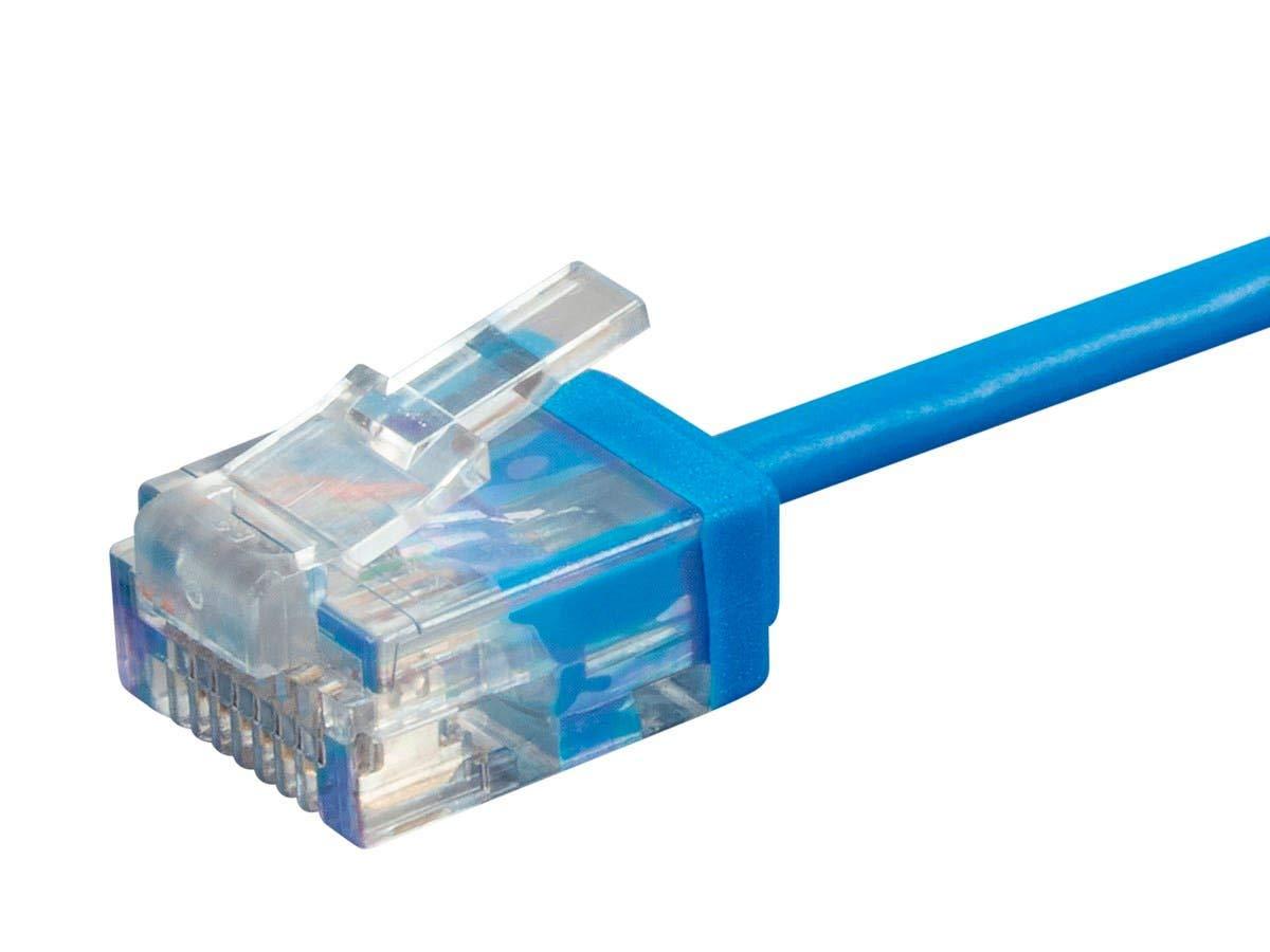 image:imageMonoprice Cat6 Ethernet Patch Cable Snagless 550MHz UTP 32AWG 2 Feet Blue Micro SlimRun SeriesBlue