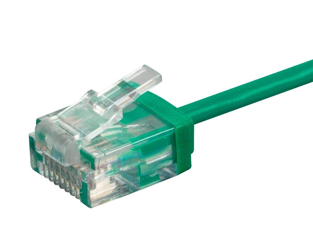 image:imageMonoprice Cat6 Ethernet Patch Cable Snagless 550MHz UTP 32AWG 2 Feet Blue Micro SlimRun SeriesGreen