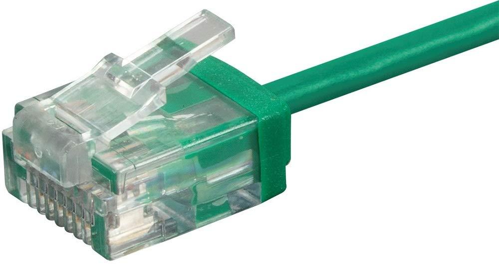image:imageMonoprice Cat6 Ethernet Patch Cable Snagless 550MHz UTP 32AWG 2 Feet Blue Micro SlimRun SeriesGreen
