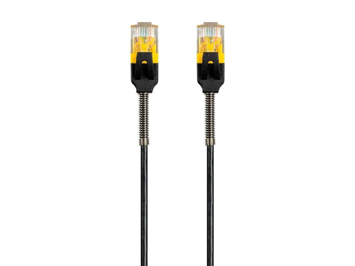 image:imageMonoprice Cat6 Ethernet Patch Cable Snagless Reinforced 550MHz UTP 30AWG 10 Feet Black SlimRun Series5 Feet