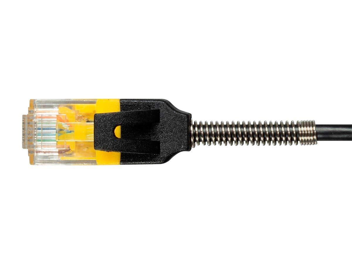 image:imageMonoprice Cat6 Ethernet Patch Cable Snagless Reinforced 550MHz UTP 30AWG 10 Feet Black SlimRun Series5 Feet
