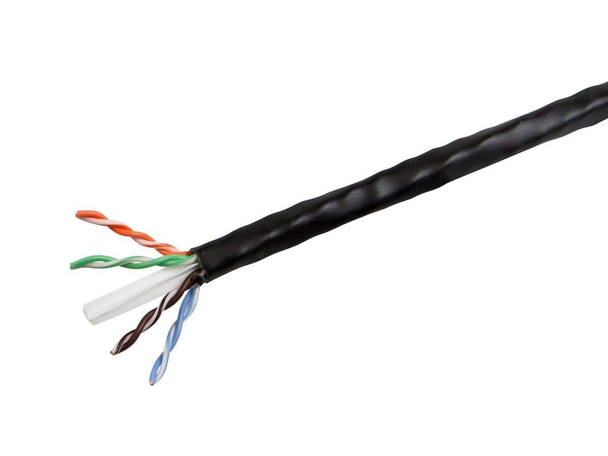 image:imageMonoprice Cat6 Plenum Bulk Cable UL Solid 550MHz UTP CMP 10G 23AWG 500 Feet WhiteBlack