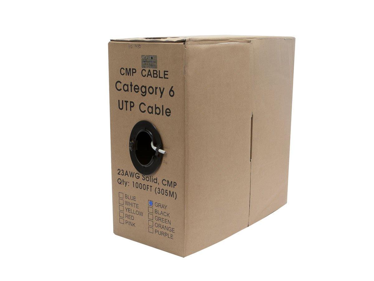 image:imageMonoprice Cat6 Plenum Bulk Cable UL Solid 550MHz UTP CMP 10G 23AWG 500 Feet WhiteWhite