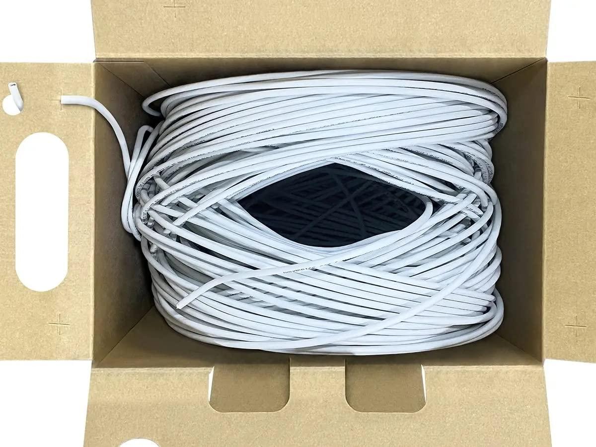 image:imageMonoprice Cat6 Plenum Bulk Cable UL Solid 550MHz UTP CMP 10G 23AWG 500 Feet WhiteWhite
