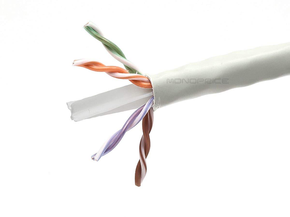 image:imageMonoprice Cat6 Plenum Bulk Cable UL Solid 550MHz UTP CMP 10G 23AWG 500 Feet WhiteWhite