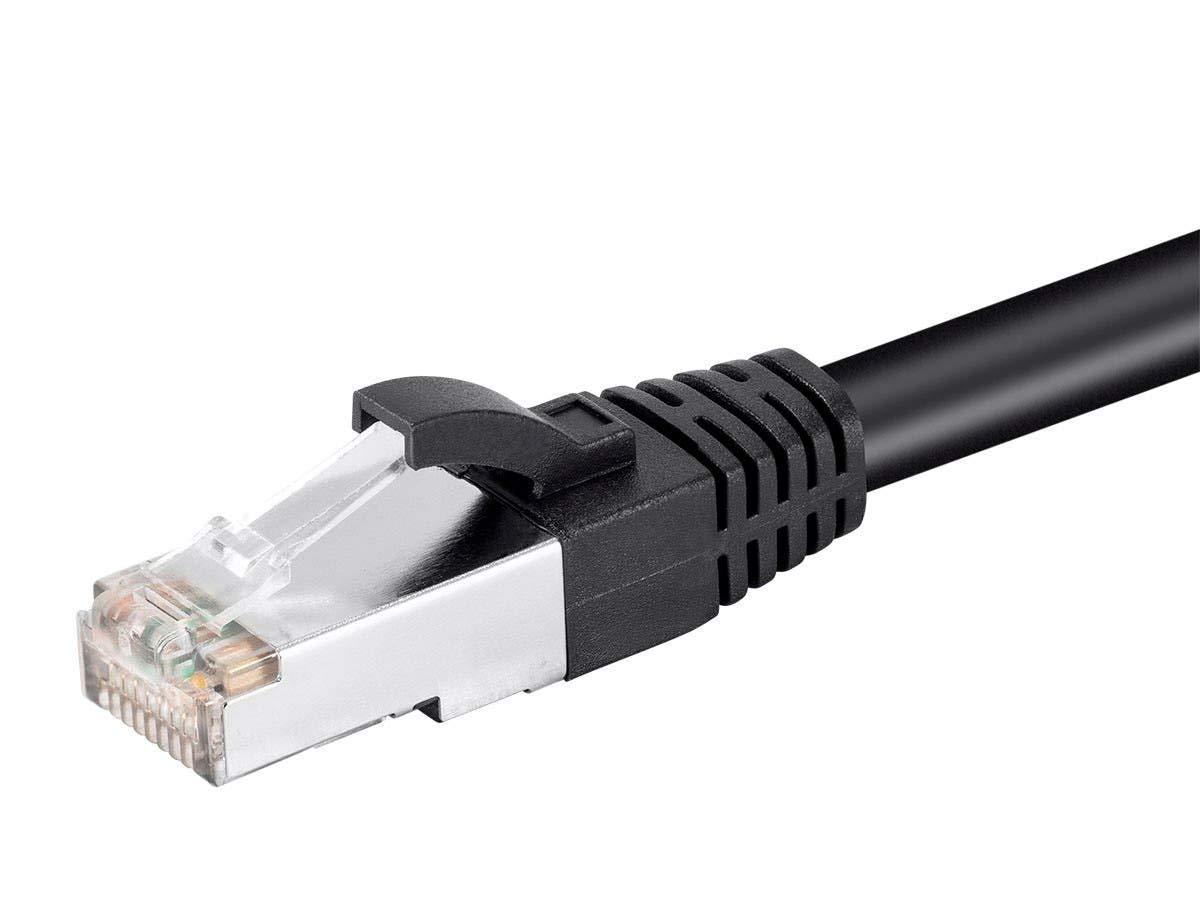 image:imageMonoprice Cat6 PoE Ethernet Patch Cable 10 Feet Black 600V Shielded RJ45 Solid 550MHz STP UFTP 24AWG7 Feet