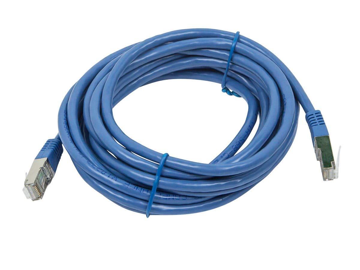 image:imageMonoprice Cat6A 1ft Blue Patch Cable Double Shielded SFTP 26AWG 10G Pure Bare Copper Molded RJ45 Entegrade Series Ethernet Cable14 Feet