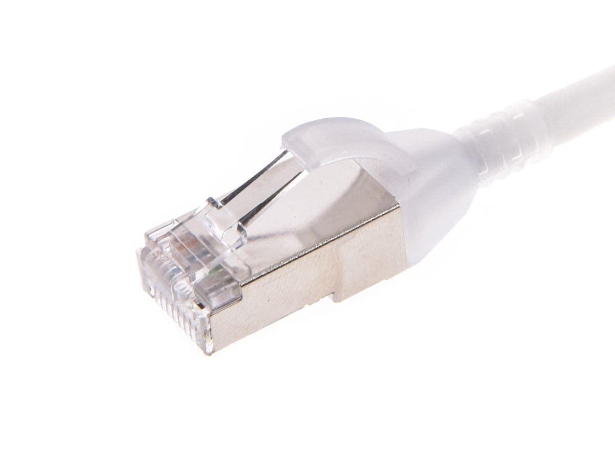 image:imageMonoprice Cat6A 3ft White Component Level Patch Cable Double Shielded SFTP 30AWG 10G CM Pure Bare Copper Snagless RJ45 SlimRun Series Ethernet CableWhite
