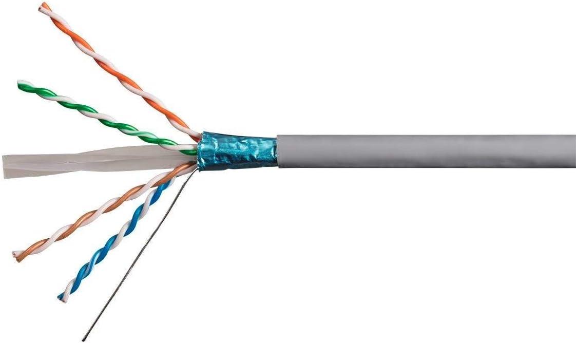 image:imageMonoprice Cat6A Ethernet Bulk Cable Network Internet Cord Solid 550Mhz FTP CMR Riser Rated Pure Bare Copper Wire 10G 23AWG No Logo 1000ft WhiteBlack