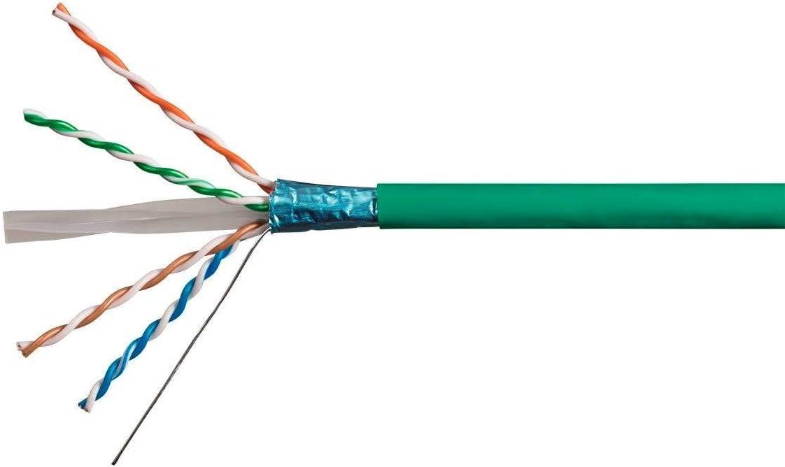 image:imageMonoprice Cat6A Ethernet Bulk Cable Network Internet Cord Solid 550Mhz FTP CMR Riser Rated Pure Bare Copper Wire 10G 23AWG No Logo 1000ft WhiteBlue