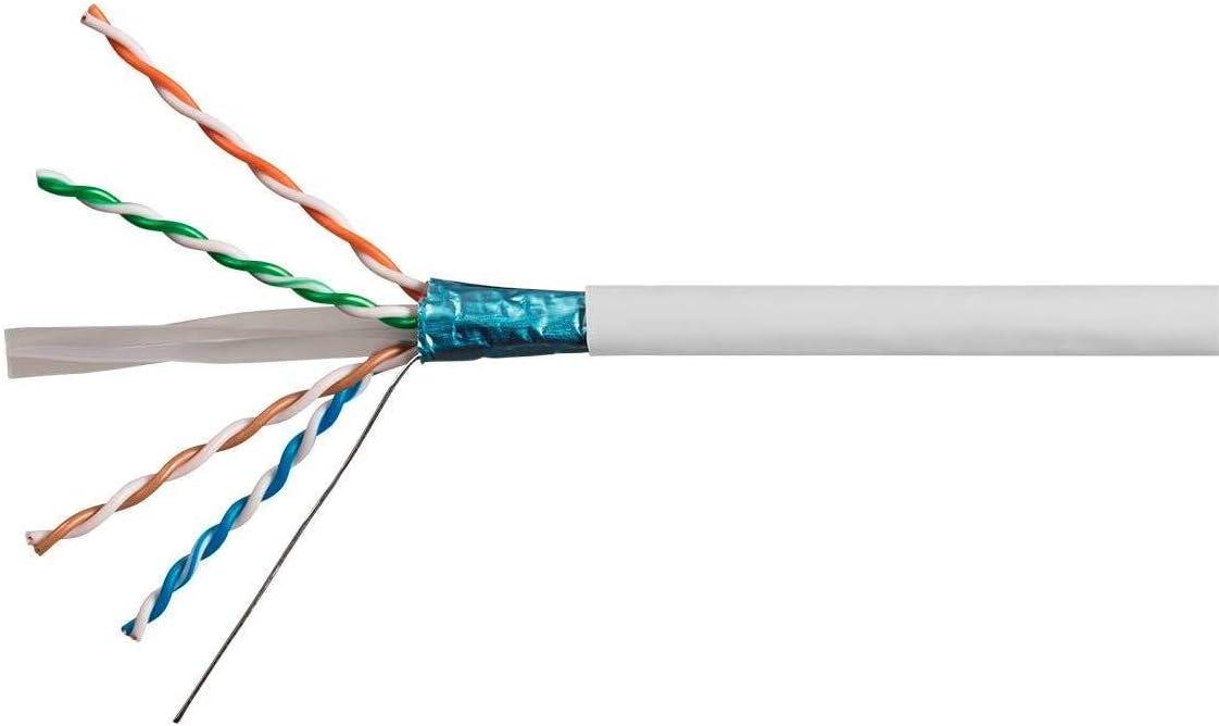 image:imageMonoprice Cat6A Ethernet Bulk Cable Network Internet Cord Solid 550Mhz FTP CMR Riser Rated Pure Bare Copper Wire 10G 23AWG No Logo 1000ft WhiteBlue