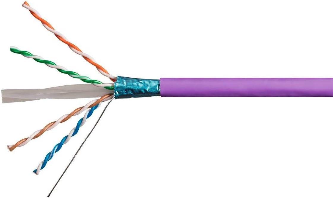 image:imageMonoprice Cat6A Ethernet Bulk Cable Network Internet Cord Solid 550Mhz FTP CMR Riser Rated Pure Bare Copper Wire 10G 23AWG No Logo 1000ft WhiteRed