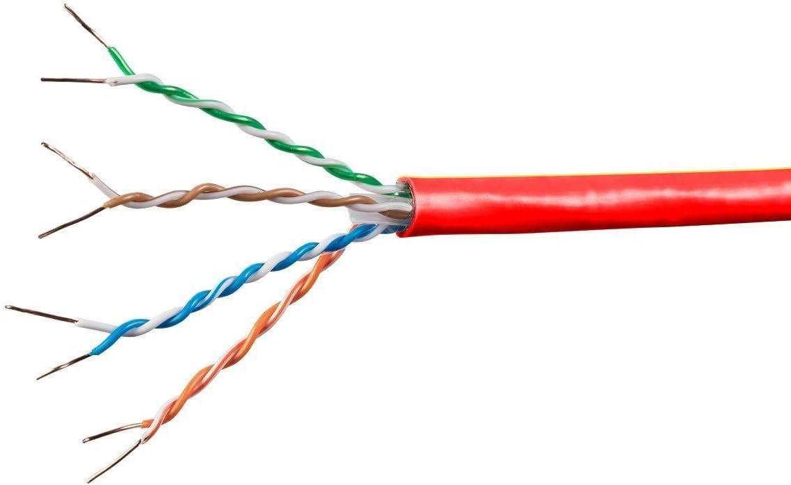 image:imageMonoprice Cat6A Ethernet Bulk Cable Network Internet Cord Solid 550Mhz FTP CMR Riser Rated Pure Bare Copper Wire 10G 23AWG No Logo 1000ft WhiteRed