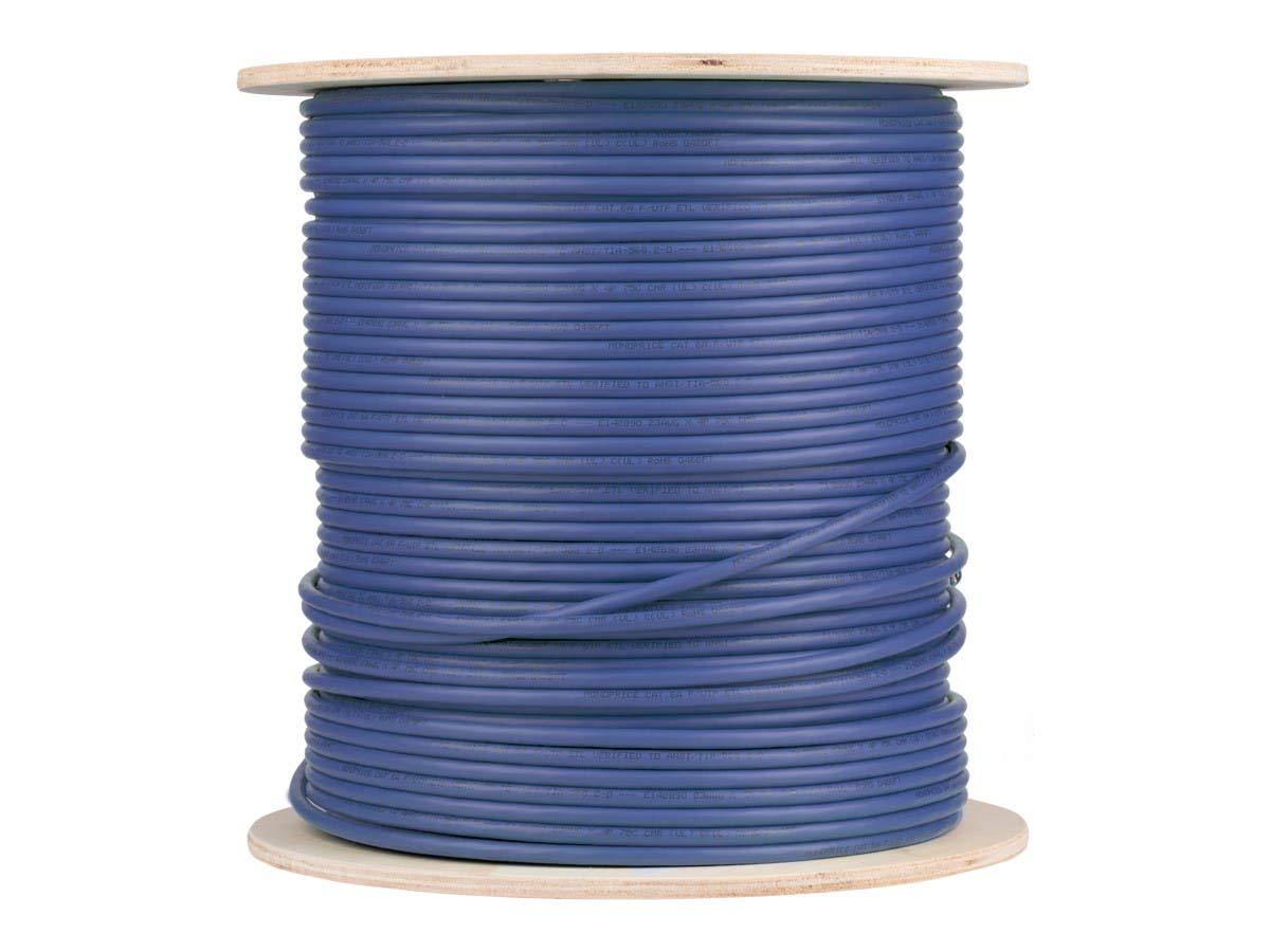 image:imageMonoprice Cat6A Ethernet Bulk Cable Solid 550Mhz FUTP CMR Riser Rated Pure Bare Copper Wire 10G 23AWG No Logo UL TAA 500 Feet BlackBlue
