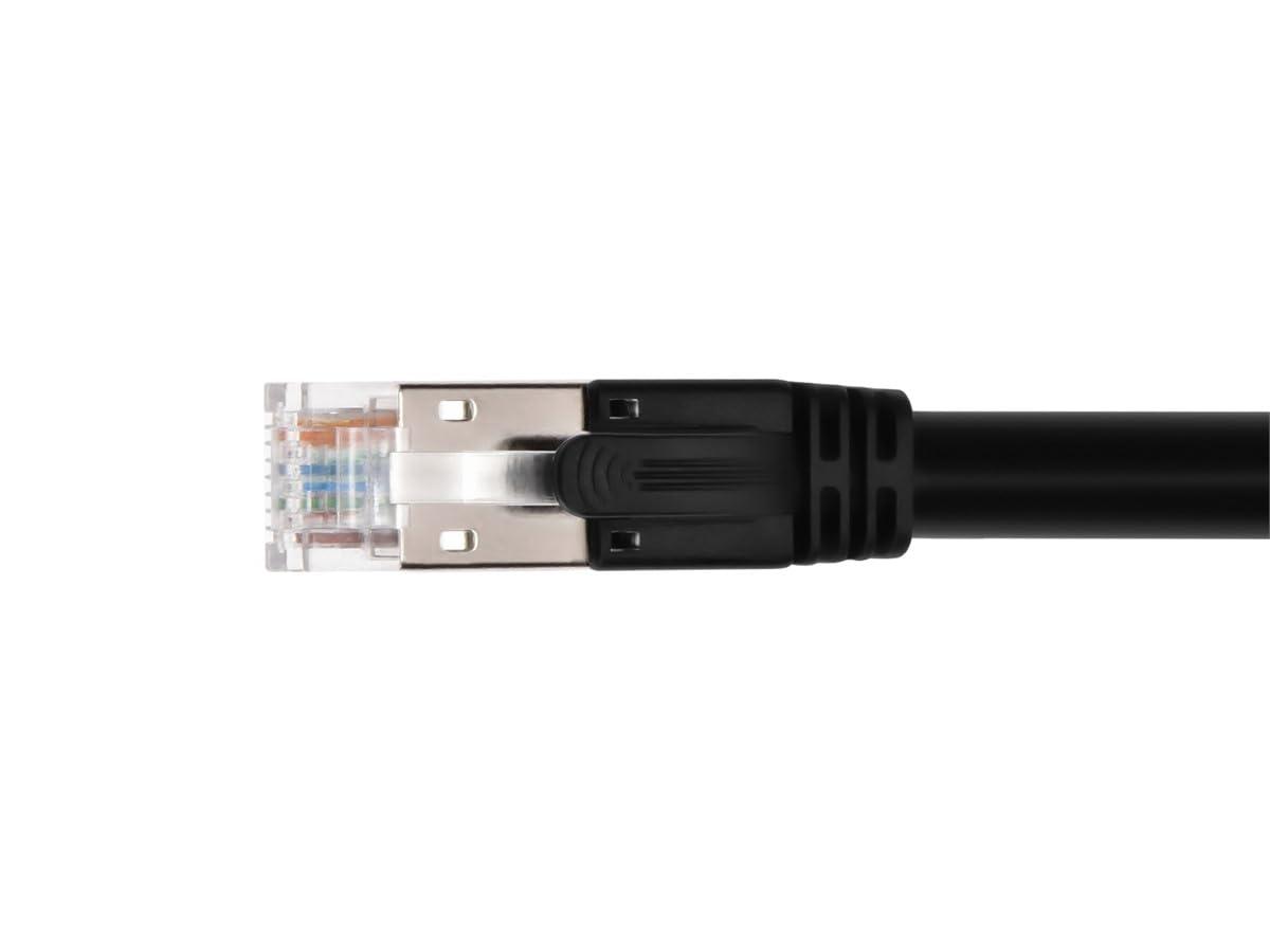 image:imageMonoprice Cat6A PoE Patch Cable 10 Feet Black 100W PoE IEEE 8023afatbt UTP 22AWG 500MHz Pure Bare Copper Shielded RJ45 Ethernet Cable1 Feet