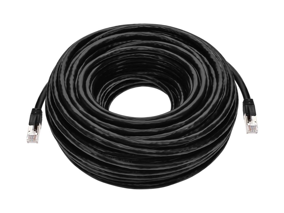 image:imageMonoprice Cat6A PoE Patch Cable 10 Feet Black 100W PoE IEEE 8023afatbt UTP 22AWG 500MHz Pure Bare Copper Shielded RJ45 Ethernet Cable100 Feet