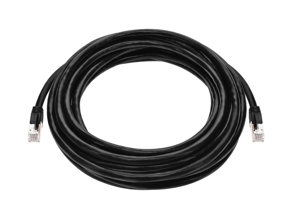 image:imageMonoprice Cat6A PoE Patch Cable 10 Feet Black 100W PoE IEEE 8023afatbt UTP 22AWG 500MHz Pure Bare Copper Shielded RJ45 Ethernet Cable25 Feet
