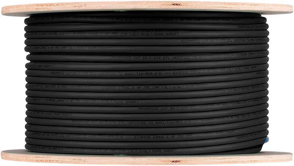 image:imageMonoprice Cat8 Network Cable 2GHz SFTP Shielded Solid 40G Bare Copper for Ethernet Switch Modem Router 22AWG 250 Feet Blue Entegrade SeriesBlack