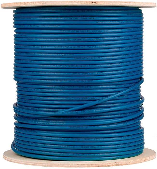 image:imageMonoprice Cat8 Network Cable 2GHz SFTP Shielded Solid 40G Bare Copper for Ethernet Switch Modem Router 22AWG 250 Feet Blue Entegrade SeriesBlue