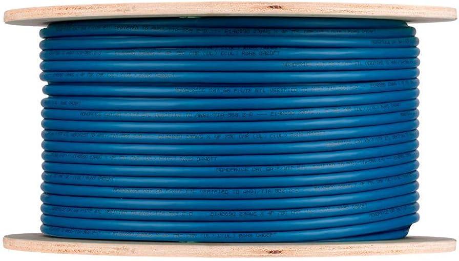 image:imageMonoprice Cat8 Network Cable 2GHz SFTP Shielded Solid 40G Bare Copper for Ethernet Switch Modem Router 22AWG 250 Feet Blue Entegrade SeriesBlue
