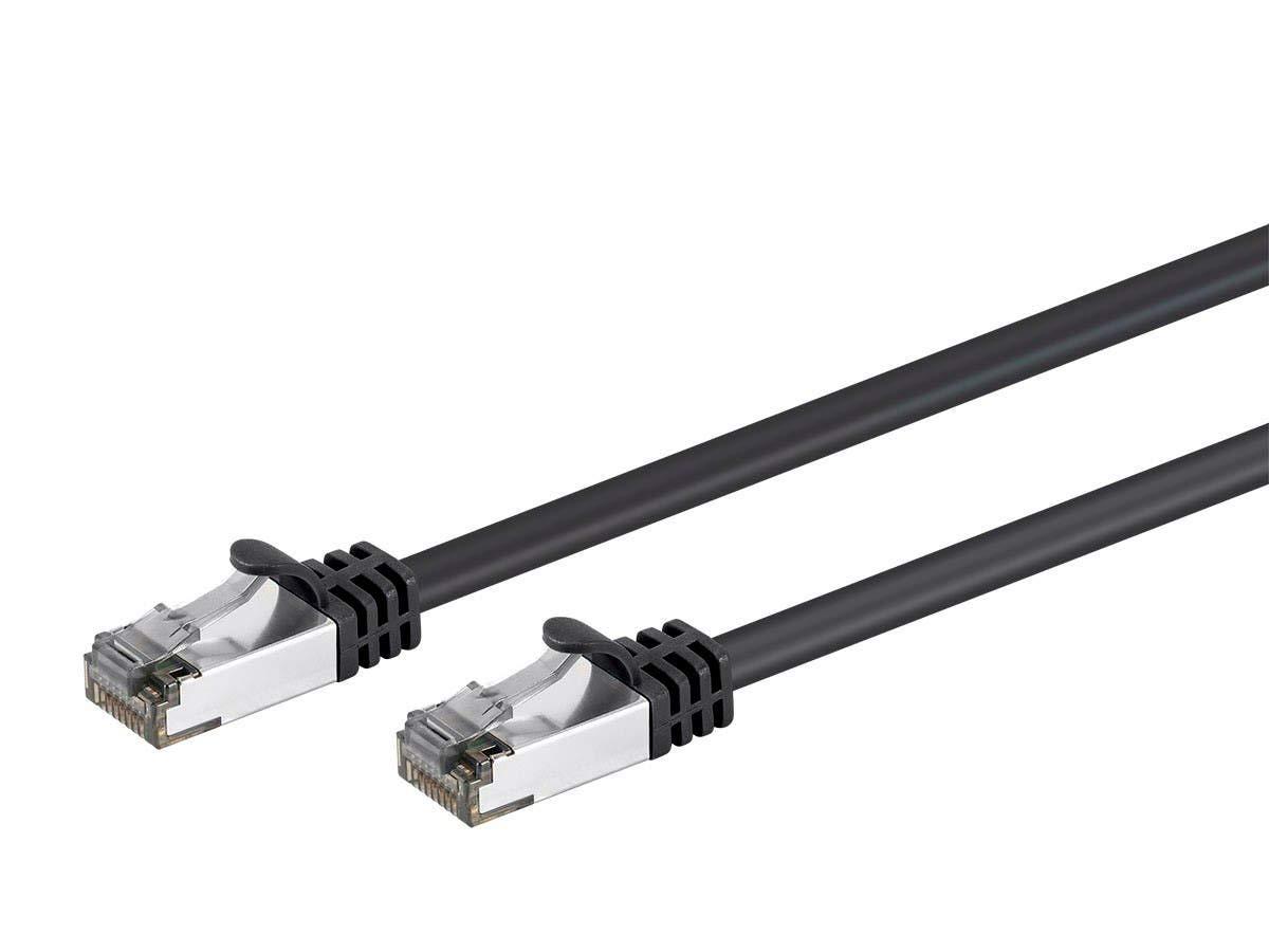 image:imageMonoprice Cat8 SFTP Ethernet Network Cable 2GHz 40Gbps PVC 26AWG 25 Feet Blue Entegrade Series Black1 Count Pack of 1