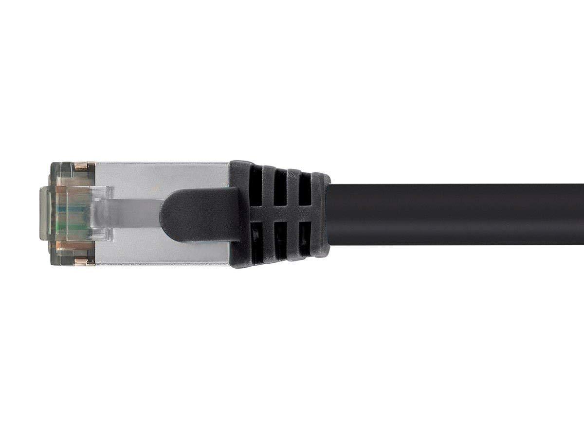 image:imageMonoprice Cat8 SFTP Ethernet Network Cable 2GHz 40Gbps PVC 26AWG 25 Feet Blue Entegrade Series Black1 Count Pack of 1