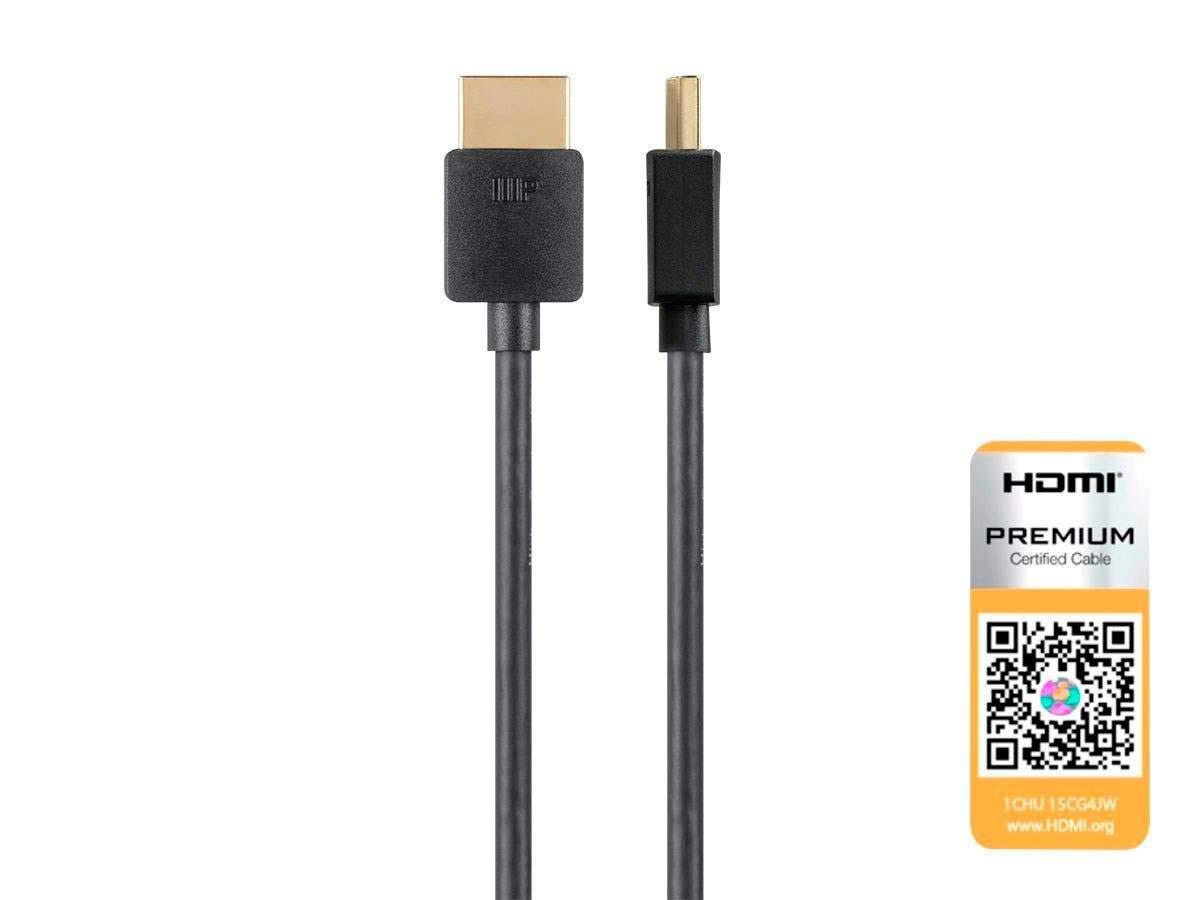 image:imageMonoprice Certified Premium HDMI Cable 4K60Hz HDR 18Gbps 36AWG YUV 444 5Pack 3 Feet Black Ultra Slim Series1 Feet