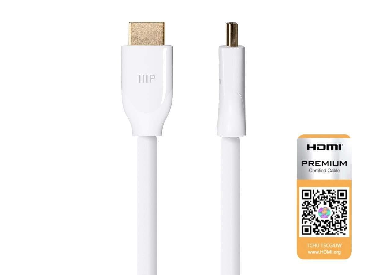 image:imageMonoprice Certified Premium HDMI Cable 4K60Hz HDR 18Gbps YUV 444 Dual Video Stream Compatible with DVD Player 28AWG 6 Feet Black1 Count Pack of 1