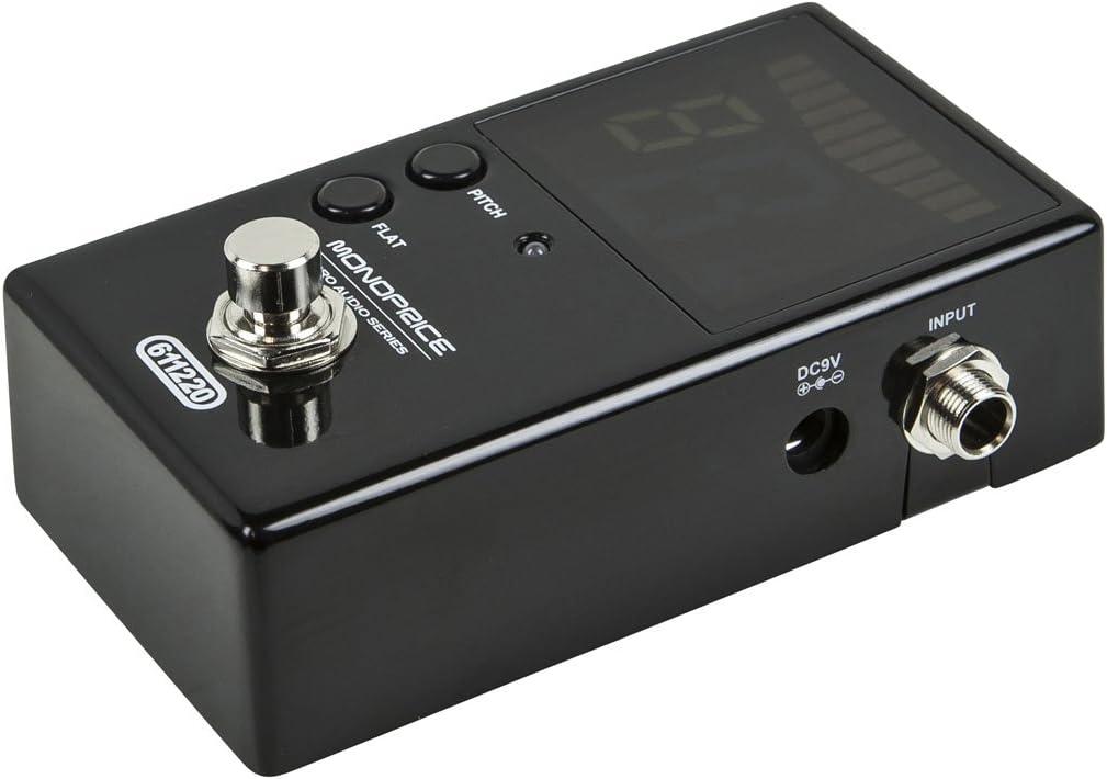 image:imageMonoprice Chromatic Pedal Tuner Black Normal amp TrueBypass Outputs Easy to Tune Your Bass amp Guitars Stage Right SeriesGuitar Effect Device