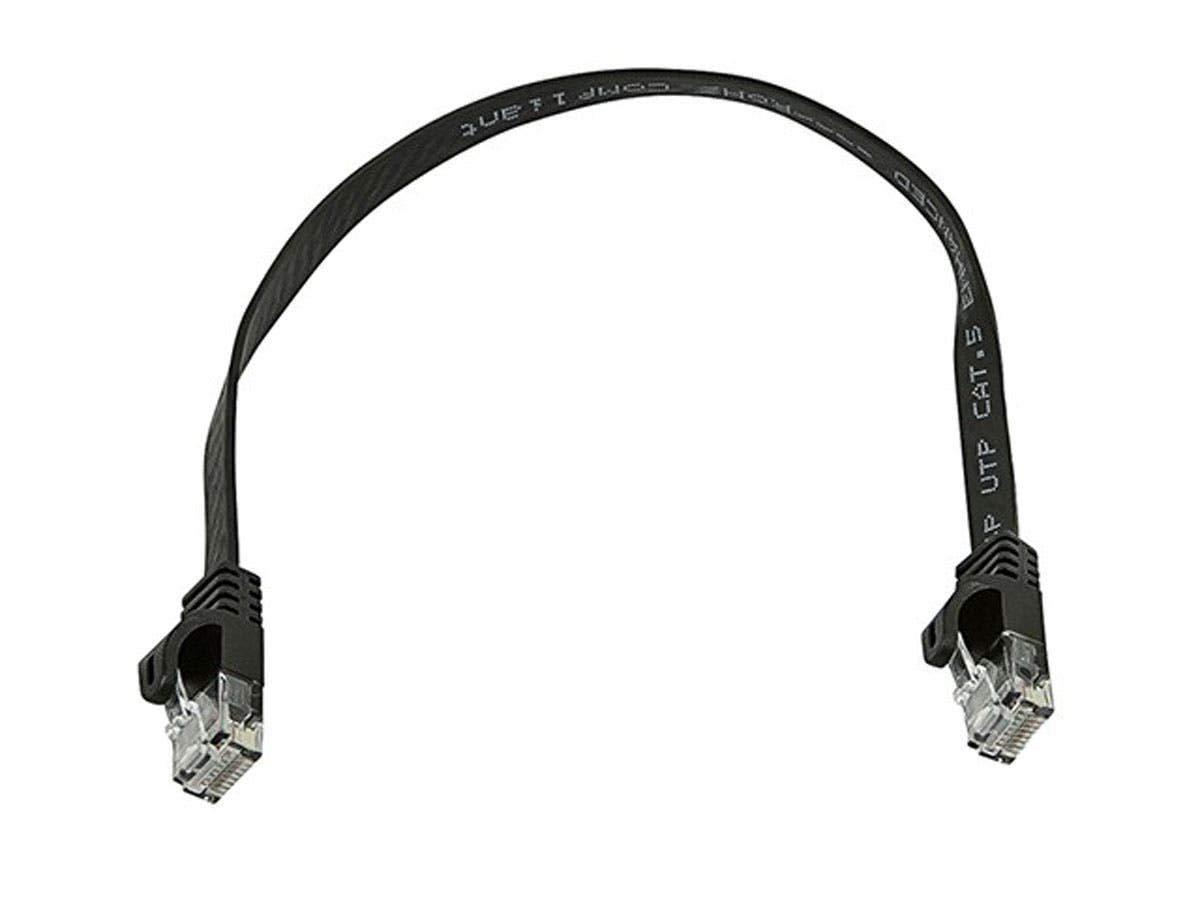 image:imageMonoprice Flexboot Cat6 Ethernet Patch Cable Snagless RJ45 Flat 550MHz UTP Pure Bare Copper Wire 30AWG 10 ft WhiteBlack