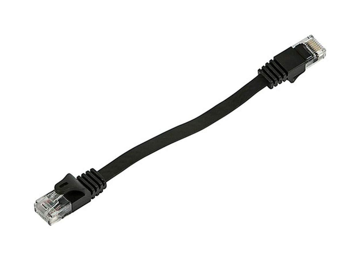 image:imageMonoprice Flexboot Cat6 Ethernet Patch Cable Snagless RJ45 Flat 550MHz UTP Pure Bare Copper Wire 30AWG 10 ft WhiteBlack