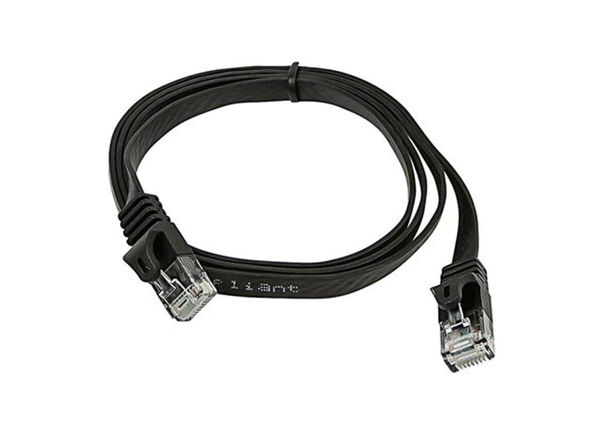 image:imageMonoprice Flexboot Cat6 Ethernet Patch Cable Snagless RJ45 Flat 550MHz UTP Pure Bare Copper Wire 30AWG 10 ft WhiteBlack