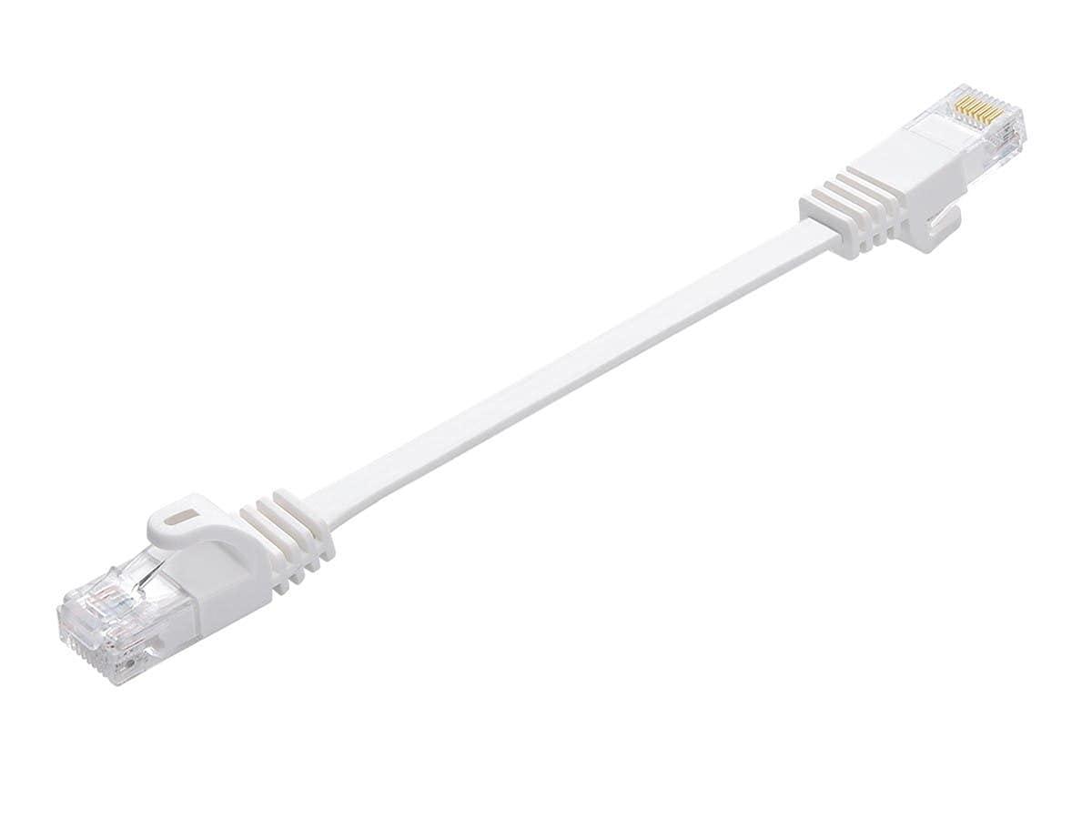 image:imageMonoprice Flexboot Cat6 Ethernet Patch Cable Snagless RJ45 Flat 550MHz UTP Pure Bare Copper Wire 30AWG 10 ft WhiteWhite