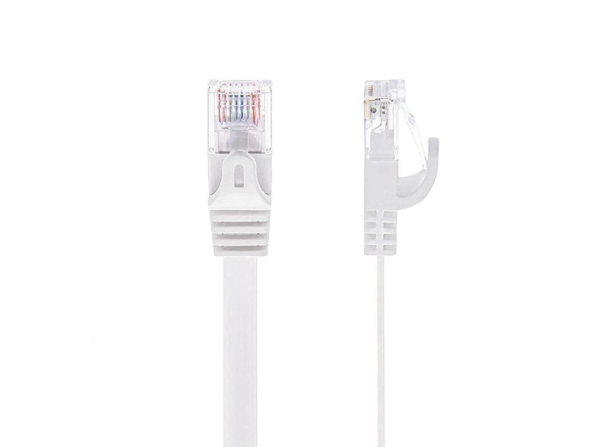 image:imageMonoprice Flexboot Cat6 Ethernet Patch Cable Snagless RJ45 Flat 550MHz UTP Pure Bare Copper Wire 30AWG 10 ft WhiteWhite