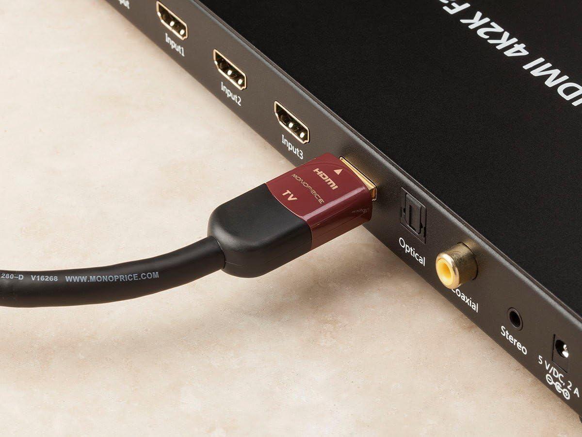 image:imageMonoprice HDMI High Speed Active Cable 4K60Hz HDR 18Gbps YUV 444 CL2 26AWG 45 Feet Black Cabernet Ultra Series75 Feet