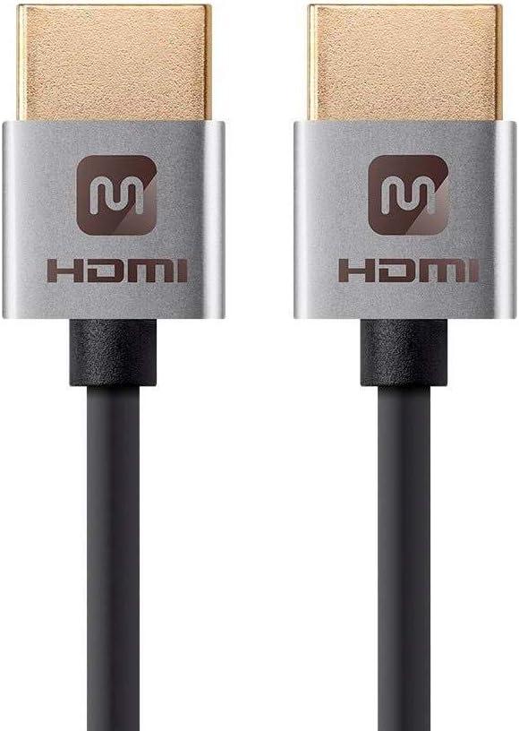 image:imageMonoprice HDMI High Speed Cable 6in Black 4K60Hz HDR 18Gbps 36AWG YUV 420 Ultra Slim Series
