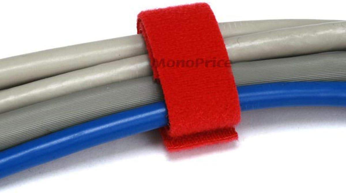 image:imageMonoprice Hook and Loop Fastening Tape 5 Yards Per Roll 075in WhiteRed