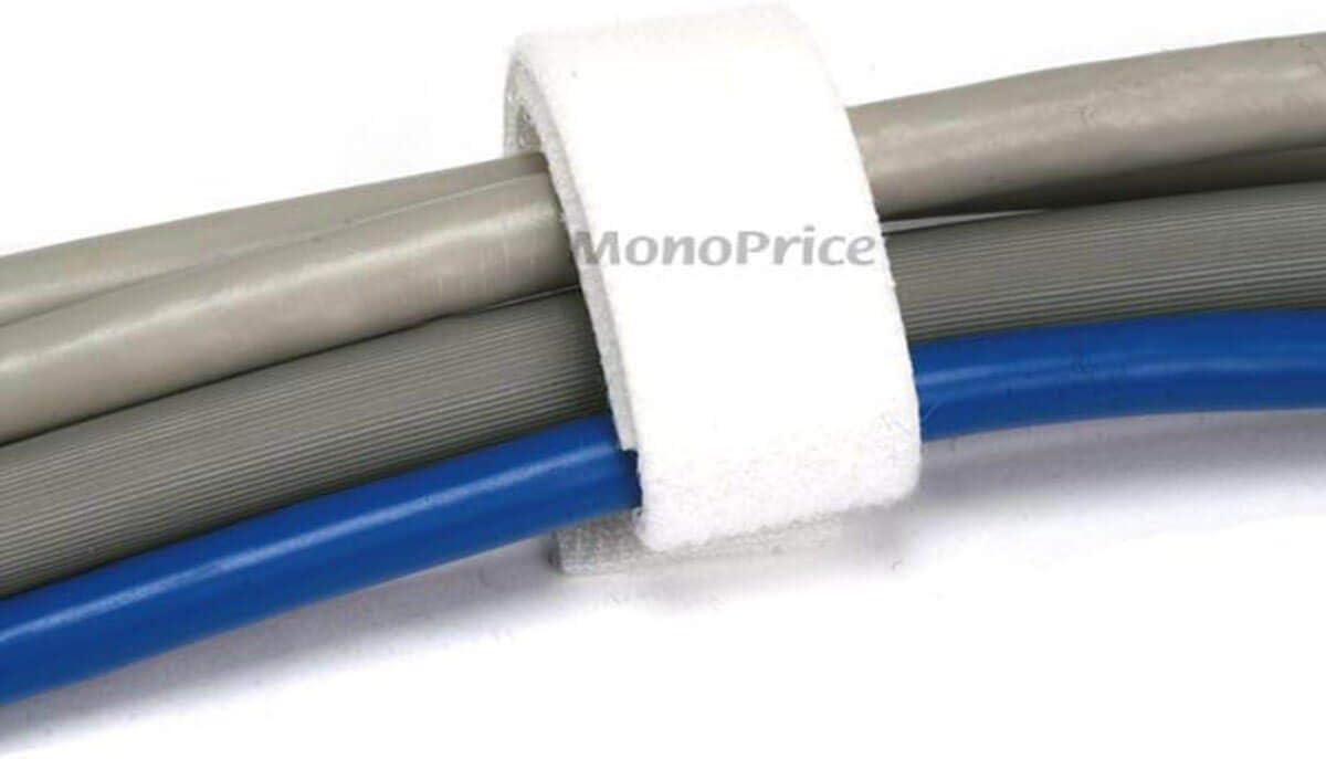 image:imageMonoprice Hook and Loop Fastening Tape 5 Yards Per Roll 075in WhiteWhite