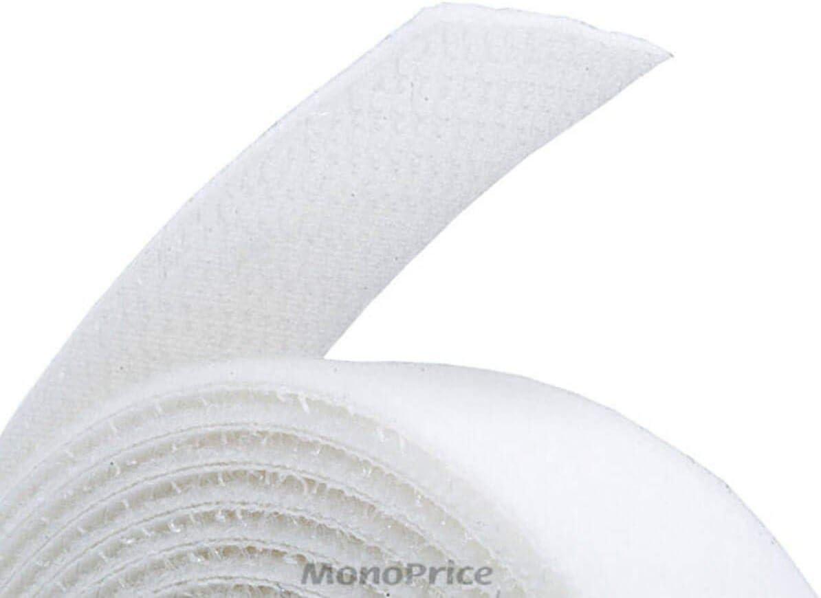 image:imageMonoprice Hook and Loop Fastening Tape 5 Yards Per Roll 075in WhiteWhite