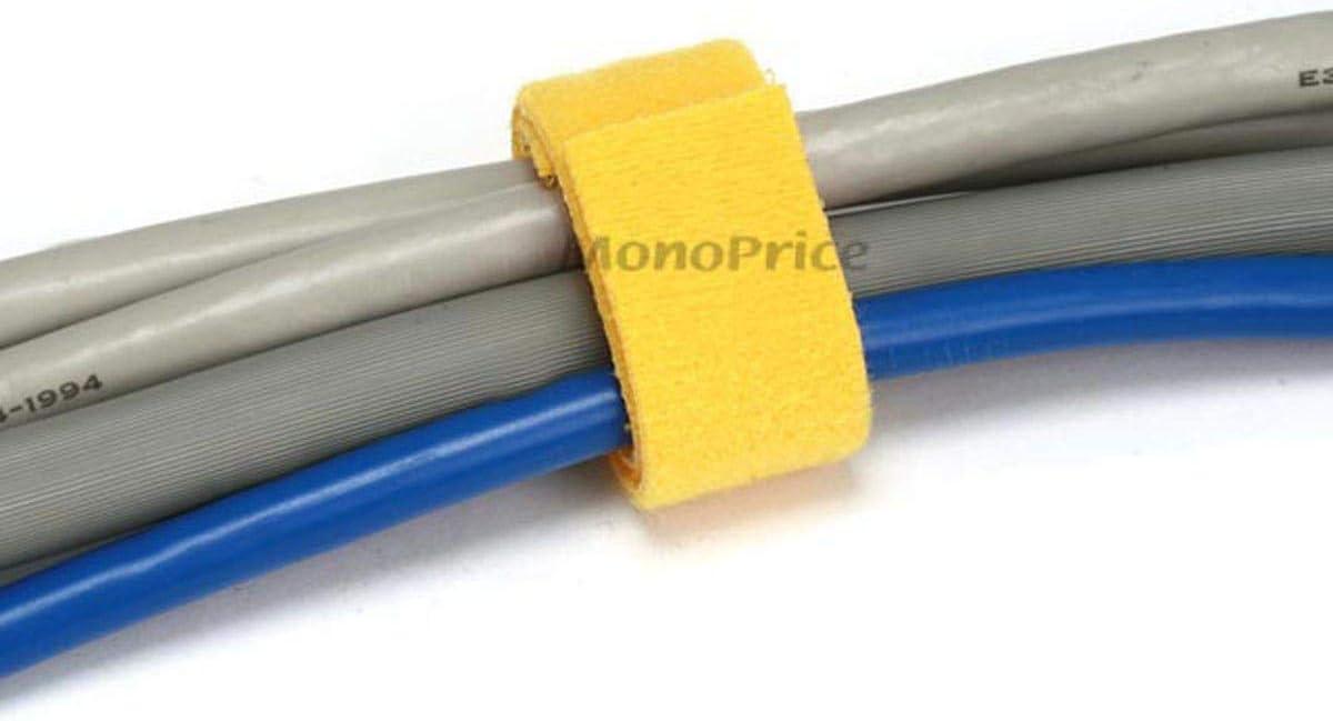 image:imageMonoprice Hook and Loop Fastening Tape 5 Yards Per Roll 075in WhiteYellow