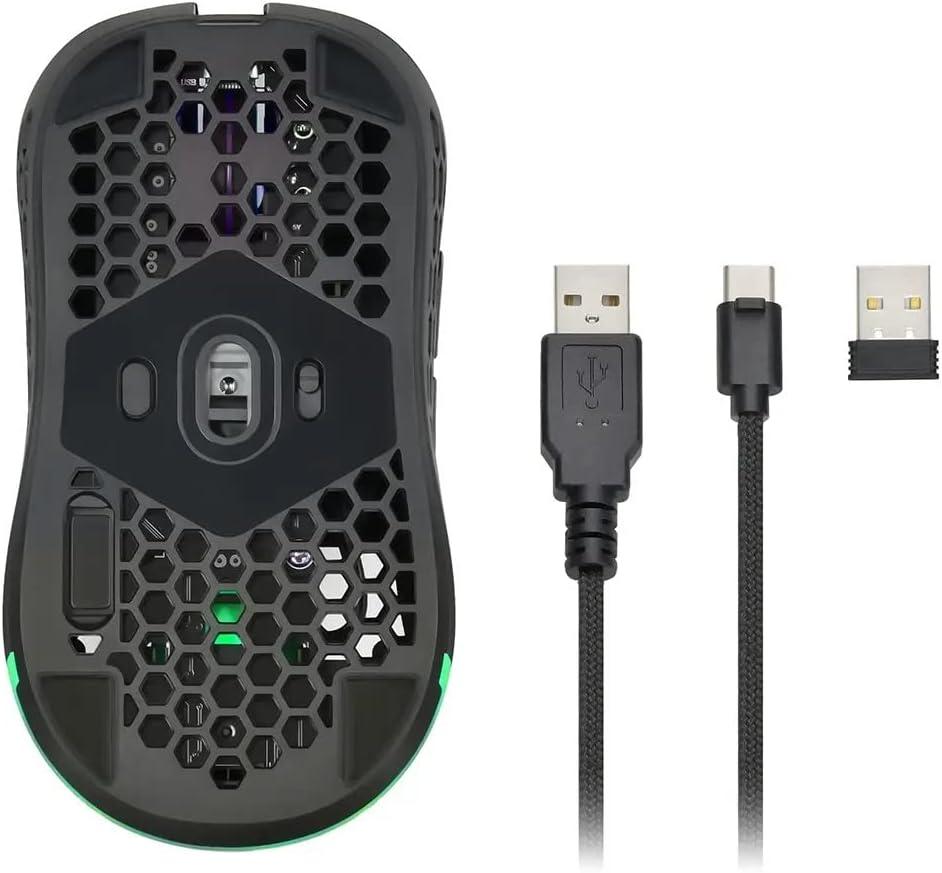 image:imageMonoprice HyperK Wireless Ultralight Gaming Mouse PixArt Optical Sensor Offers 6 Programmable DPI Settings Dark Matter