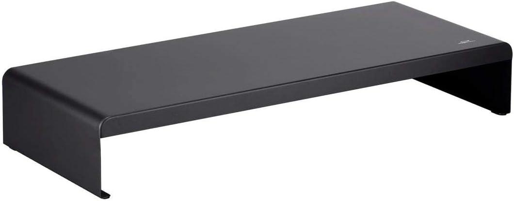 image:imageMonoprice Medium Multimedia Desktop Stand Black Glass 276 x 122 x 3 Stand amp Riser Laptop Stand Desktop TV Stand Dual Monitors w Height Adjustable Legs Workstream Collection 116360 256 x 110Black Metal