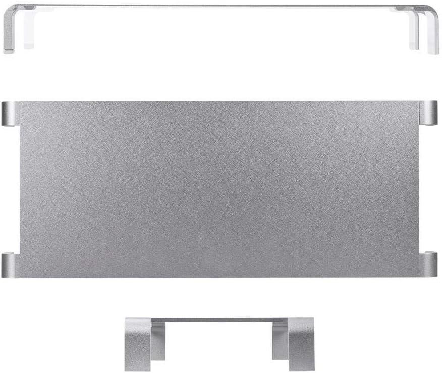 image:imageMonoprice Medium Multimedia Desktop Stand Black Glass 276 x 122 x 3 Stand amp Riser Laptop Stand Desktop TV Stand Dual Monitors w Height Adjustable Legs Workstream Collection 116360 256 x 110Black Metal