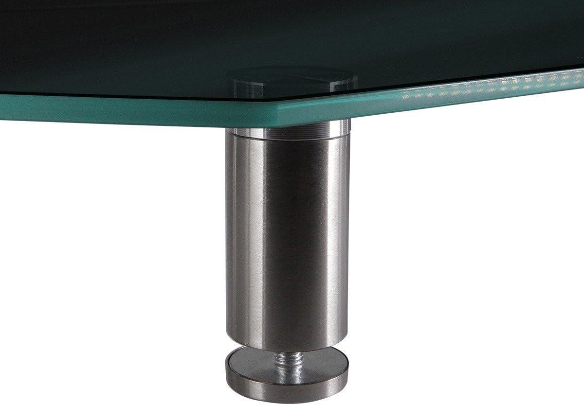 image:imageMonoprice Medium Multimedia Desktop Stand Black Glass 276 x 122 x 3 Stand amp Riser Laptop Stand Desktop TV Stand Dual Monitors w Height Adjustable Legs Workstream Collection 116360 256 x 110Clear Glass